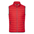 Giacca Mens Down Vest rosso / S - personalizzabile con logo