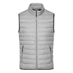 Giacca Mens Down Vest silver-melange/graphite / S - personalizzabile con logo