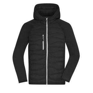 Giacca Mens Hybrid nero / S - personalizzabile con logo