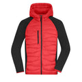 Giacca Mens Hybrid rosso / S - personalizzabile con logo