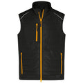 Giacca Mens Hybrid Vest black/neon-orange / XS - personalizzabile con logo