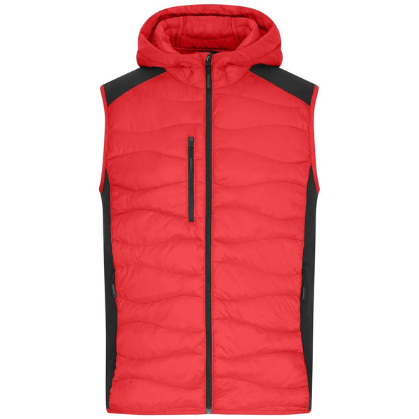 Giacca Mens Hybrid Vest rosso / S - personalizzabile con logo