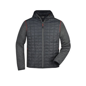 Giacca Mens Knitted Hybrid grigio / S - personalizzabile con logo
