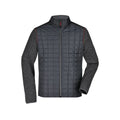Giacca Mens Knitted Hybrid grigio / S - personalizzabile con logo