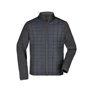 Giacca Mens Knitted Hybrid grigio / S - personalizzabile con logo