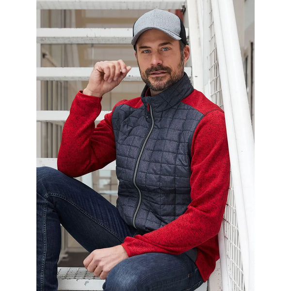 Giacca Mens Knitted Hybrid - personalizzabile con logo