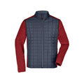 Giacca Mens Knitted Hybrid rosso / S - personalizzabile con logo