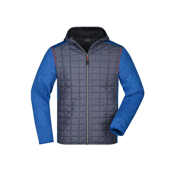 Giacca Mens Knitted Hybrid royal / S - personalizzabile con logo
