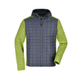 Giacca Mens Knitted Hybrid verde / S - personalizzabile con logo