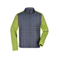 Giacca Mens Knitted Hybrid verde / S - personalizzabile con logo