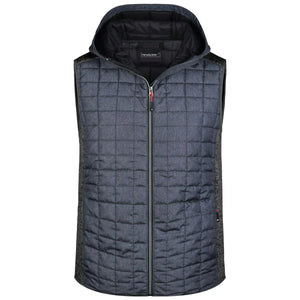 Giacca Mens Knitted Hybrid Vest grigio / S - personalizzabile con logo