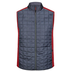 Giacca Mens Knitted Hybrid Vest rosso / S - personalizzabile con logo