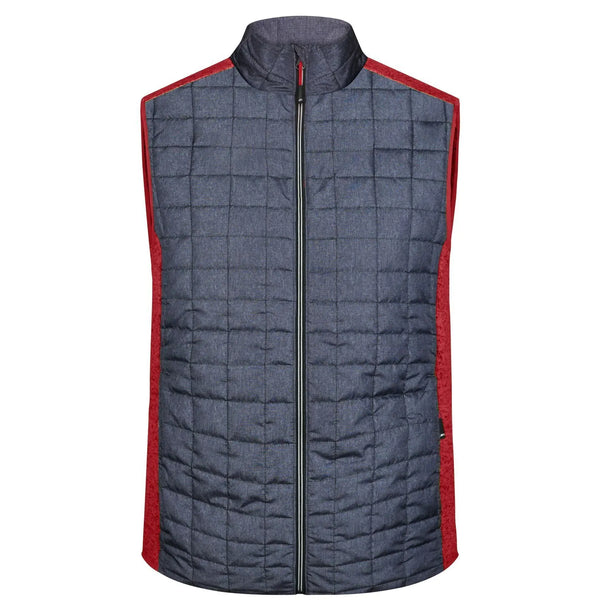 Giacca Mens Knitted Hybrid Vest rosso / S - personalizzabile con logo