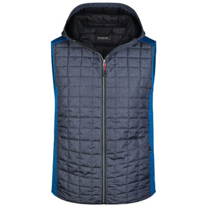 Giacca Mens Knitted Hybrid Vest royal / S - personalizzabile con logo