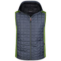Giacca Mens Knitted Hybrid Vest verde / S - personalizzabile con logo
