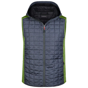 Giacca Mens Knitted Hybrid Vest verde / S - personalizzabile con logo