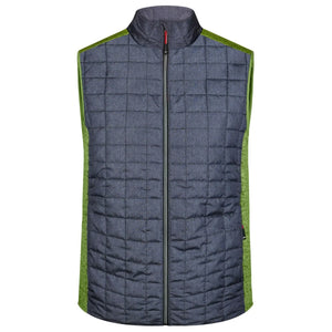 Giacca Mens Knitted Hybrid Vest verde / S - personalizzabile con logo