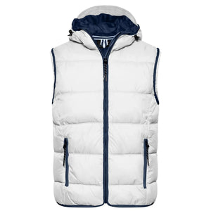 Giacca Mens Maritime Vest bianco / S - personalizzabile con logo