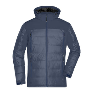 Giacca Mens Outdoor Hybrid blu / S - personalizzabile con logo