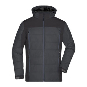 Giacca Mens Outdoor Hybrid nero / S - personalizzabile con logo