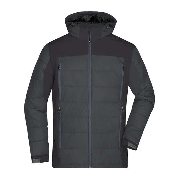 Giacca Mens Outdoor Hybrid nero / S - personalizzabile con logo