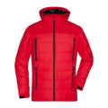 Giacca Mens Outdoor Hybrid rosso / S - personalizzabile con logo