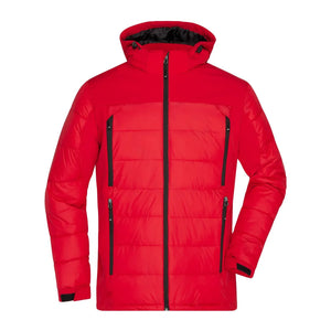 Giacca Mens Outdoor Hybrid rosso / S - personalizzabile con logo
