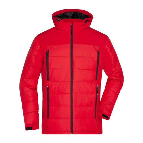 Giacca Mens Outdoor Hybrid rosso / S - personalizzabile con logo