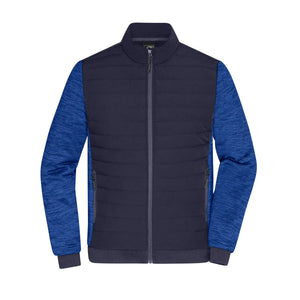 Giacca Mens Padded Hybrid blu / XS - personalizzabile con logo