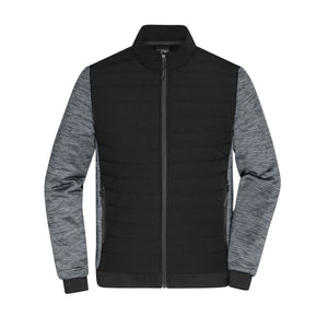 Giacca Mens Padded Hybrid nero / XS - personalizzabile con logo