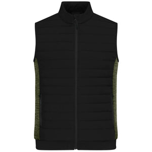 Giacca Mens Padded Hybrid Vest black/olive-melange / XS - personalizzabile con logo