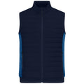 Giacca Mens Padded Hybrid Vest blu / XS - personalizzabile con logo