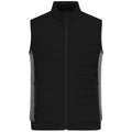 Giacca Mens Padded Hybrid Vest nero / XS - personalizzabile con logo