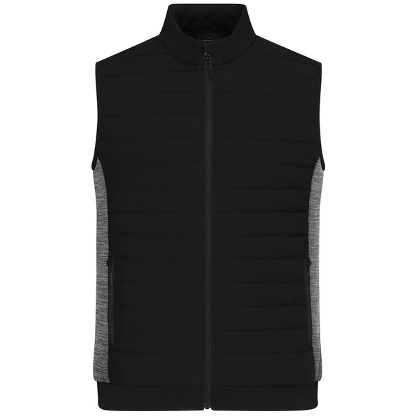 Giacca Mens Padded Hybrid Vest nero / XS - personalizzabile con logo