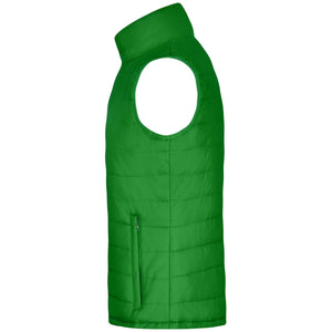 Giacca Mens Padded Vest verde / S - personalizzabile con logo