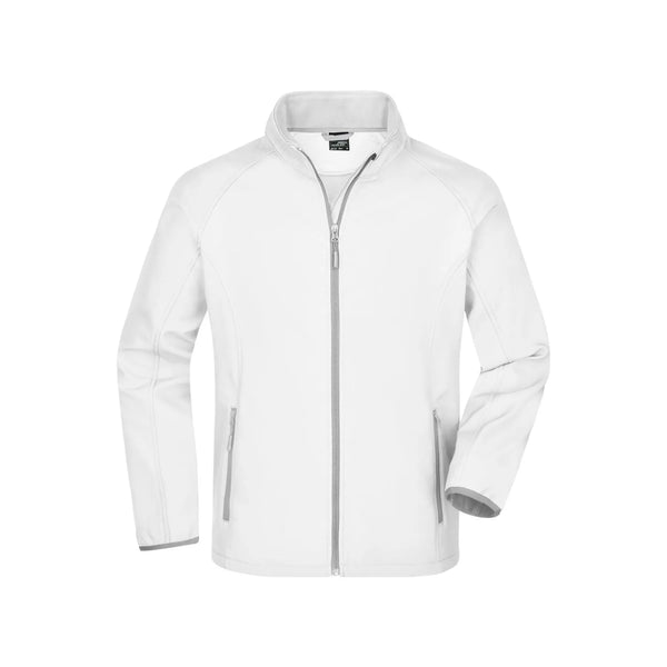 Giacca Mens Promo Softshell bianco / S - personalizzabile con logo
