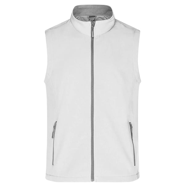 Giacca Mens Promo Softshell Vest bianco / S - personalizzabile con logo