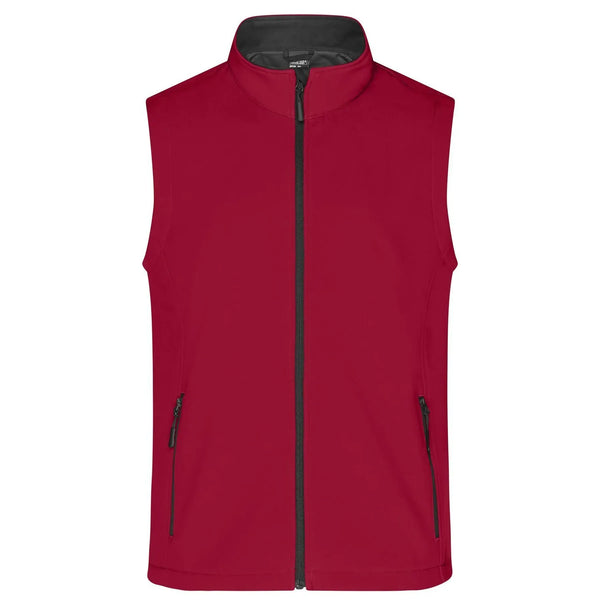 Giacca Mens Promo Softshell Vest rosso / S - personalizzabile con logo