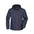 Giacca Mens Rain blu / S - personalizzabile con logo