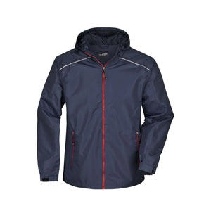 Giacca Mens Rain blu / S - personalizzabile con logo