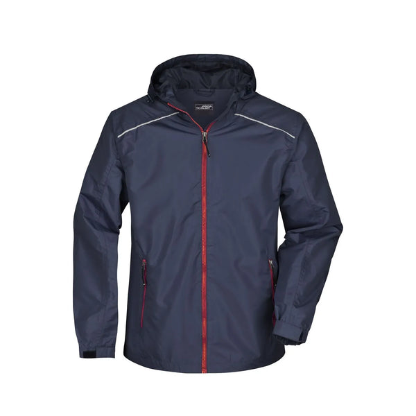 Giacca Mens Rain blu / S - personalizzabile con logo