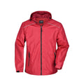 Giacca Mens Rain rosso / S - personalizzabile con logo