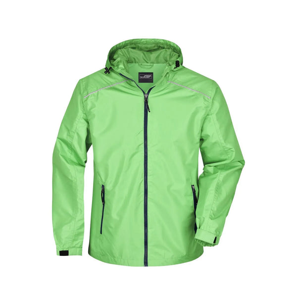 Giacca Mens Rain verde / S - personalizzabile con logo