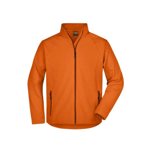 Giacca Mens Softshell arancione / S - personalizzabile con logo