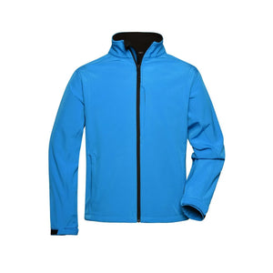 Giacca Mens Softshell azzurro / S - personalizzabile con logo