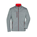 Giacca Mens Softshell dark-melange/red / S - personalizzabile con logo