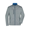 Giacca Mens Softshell dark-melange/royal / S - personalizzabile con logo