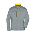 Giacca Mens Softshell dark-melange/yellow / S - personalizzabile con logo