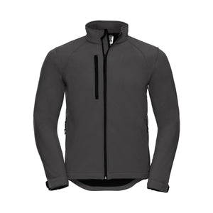 Giacca Mens Softshell grigio / XS - personalizzabile con logo