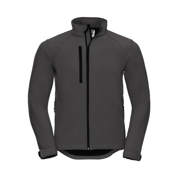 Giacca Mens Softshell grigio / XS - personalizzabile con logo